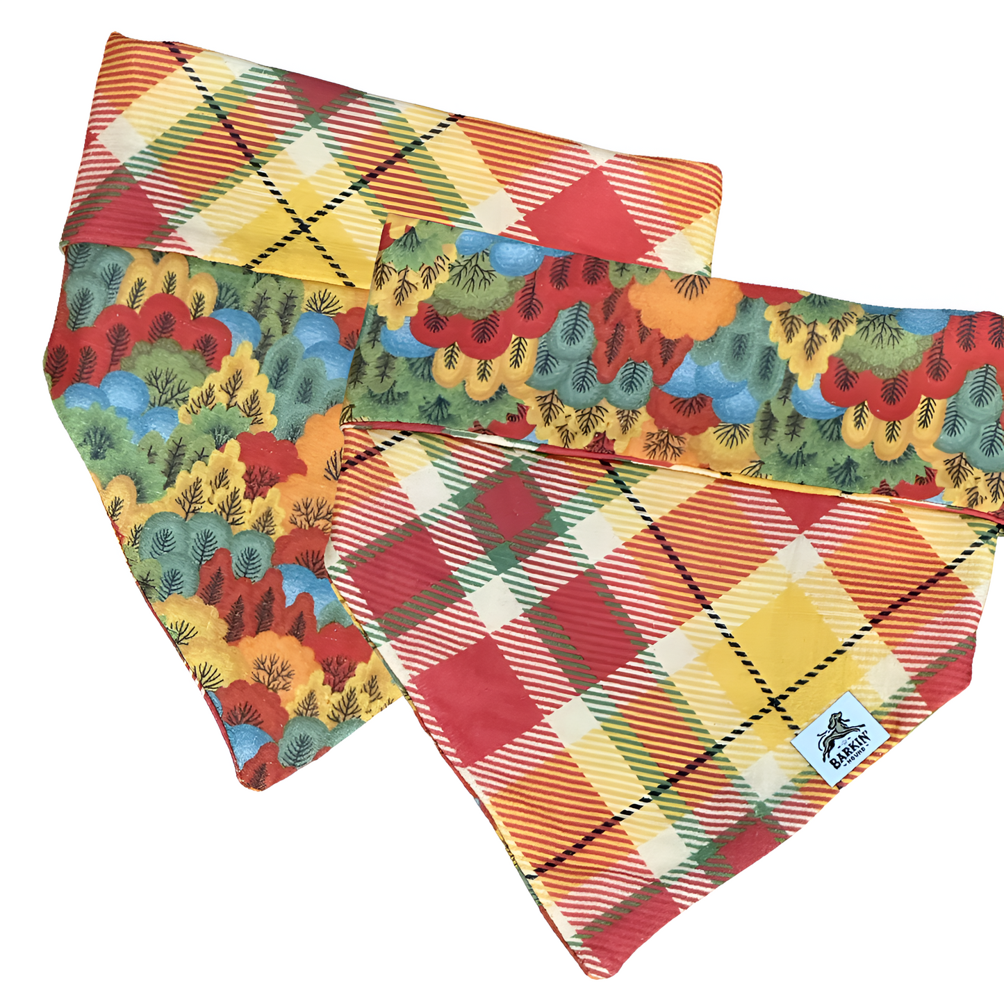 *New* Harvest Plaid and Autumn Leaves (Reversible).