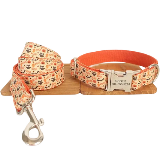 Spooky Boo Collar and Leash.