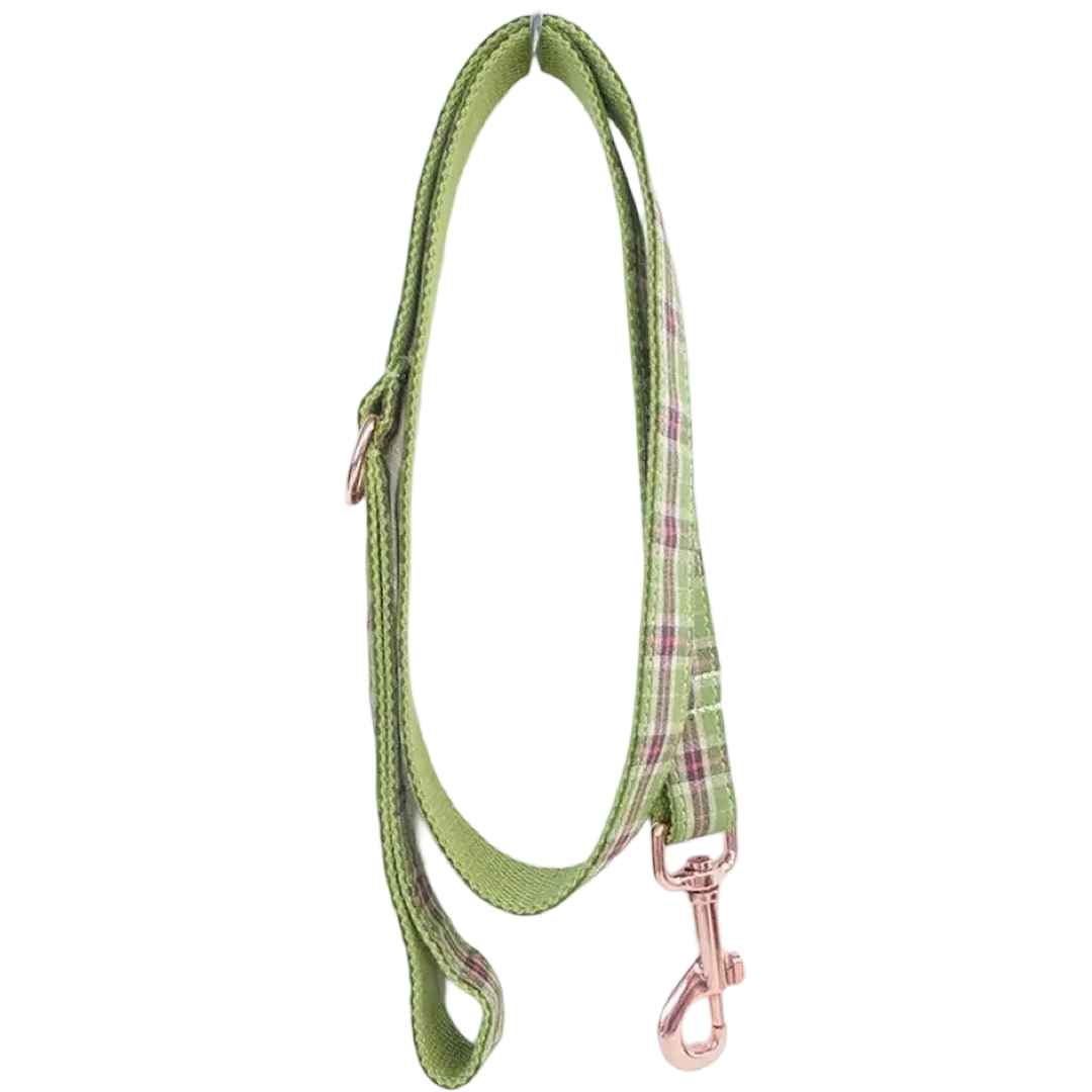 Woodland Plaid Collar and Leash.