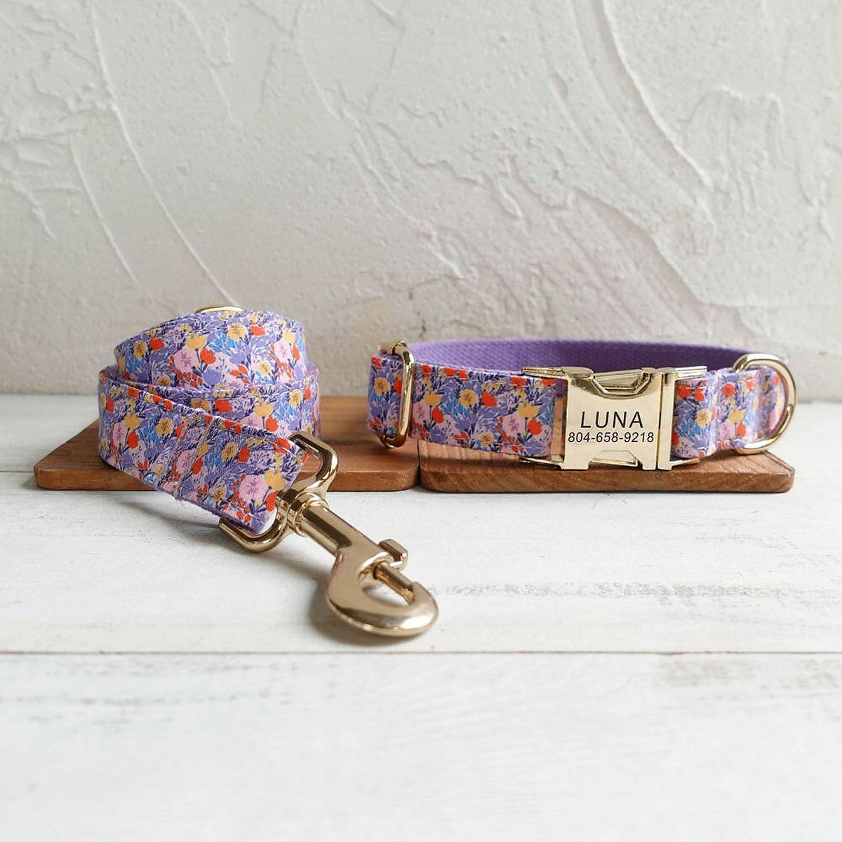 Floral Fantasy collar and leash set