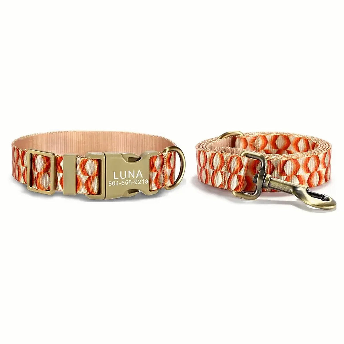 Golden Hues collar and leash set