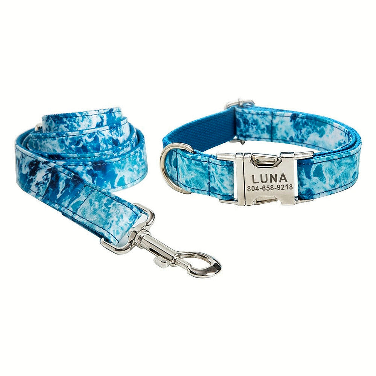 Sea Spray collar and leash set