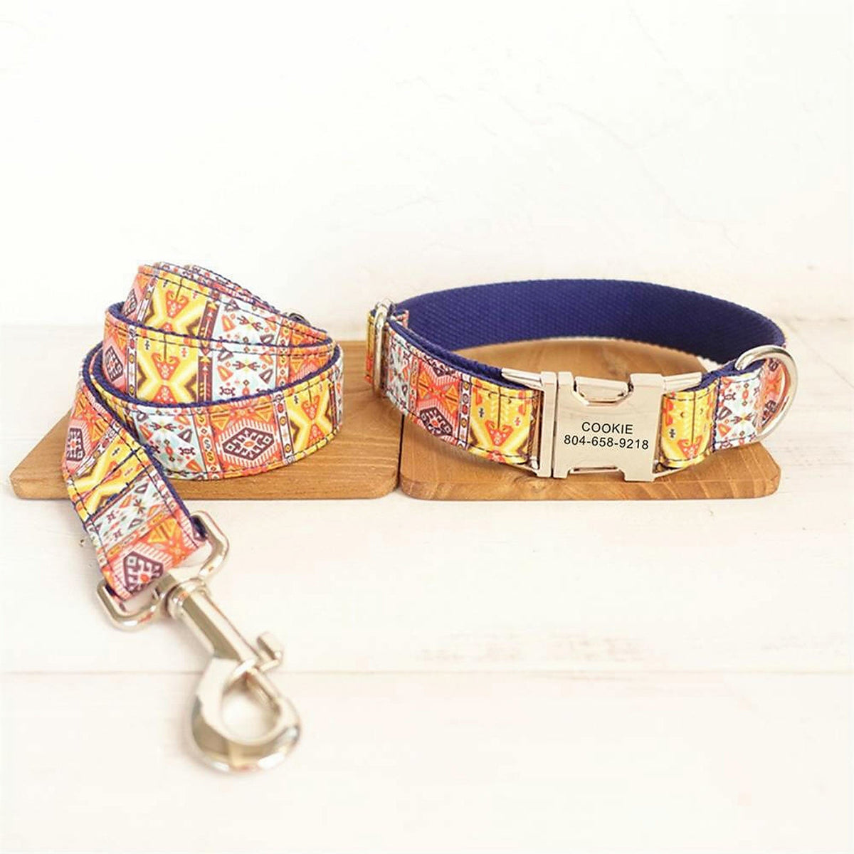 Tailored Treasures collar and leash set
