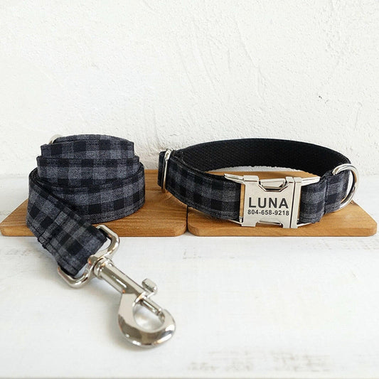 Tartan Touch collar and leash set